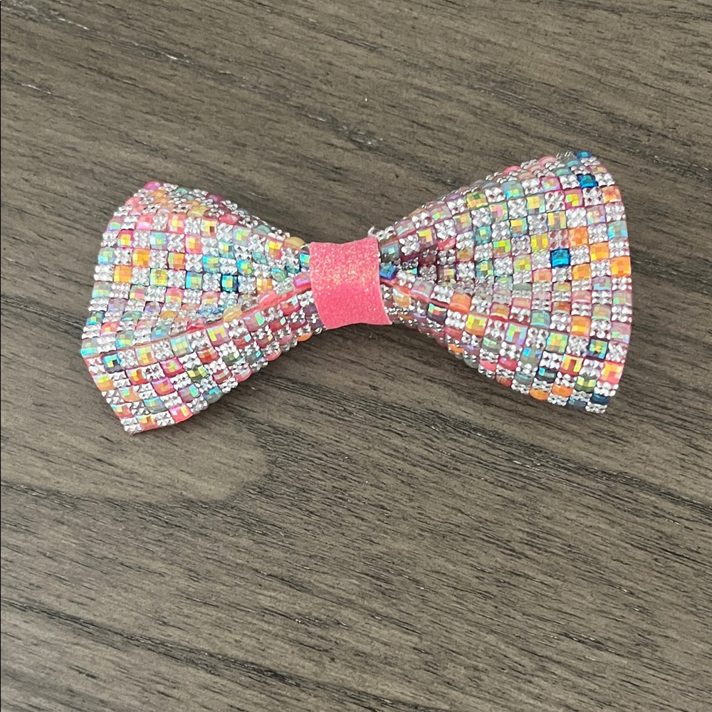 Sparkling Multicolor Beaded Hair Bow for Kids